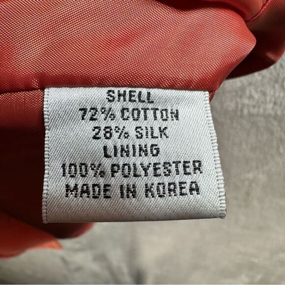 Vintage Talbots Velvet Blazer Jacket Burnt‎ Orange Cotton Silk Office Size 6 - Picture 5 of 8